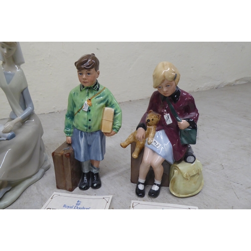 42 - Two Royal Doulton china figures, viz. 'The Girl Evacuee'  HN3203  6