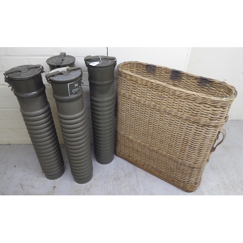 45 - A set of four World War II Swiss Mountain Troop shell carrier cases(Please Note: this lot is subject... 