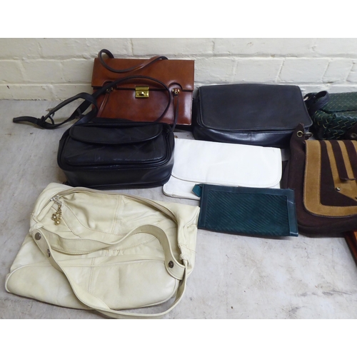 53 - A selection of clutch and handbags, vintage and later beadworked, leather and other examples