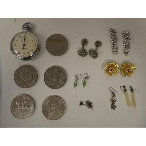 62 - Coins and other items of personal ornament: to include a Sekonda stopwatch