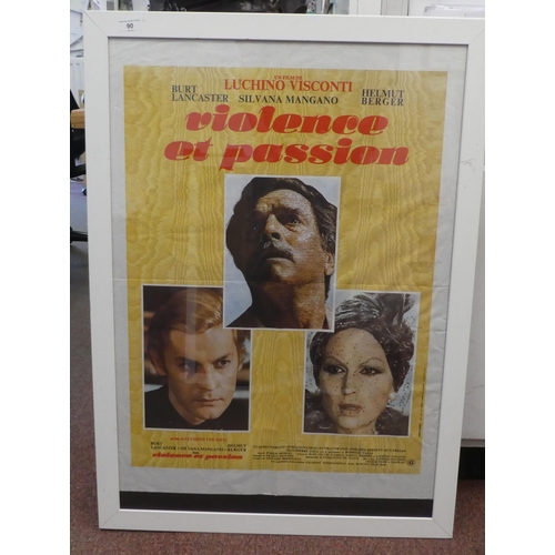 90 - A French language coloured film poster 'Violence et Passion'  32