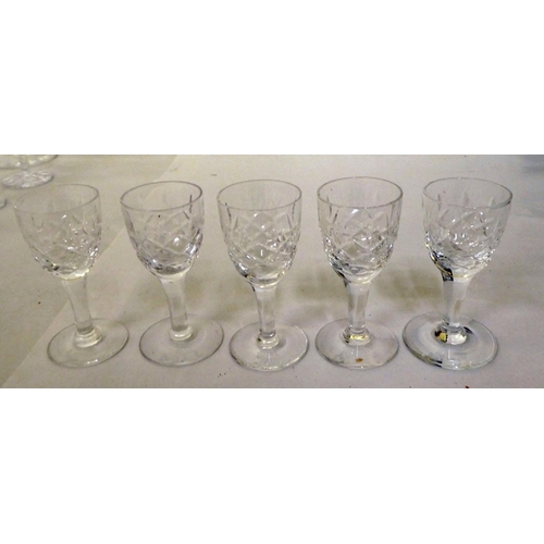 99 - Glassware: to include six Waterford crystal goblets  5.5