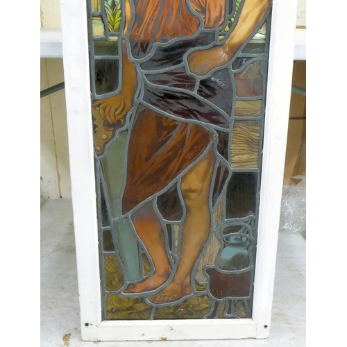 1 - A leaded and stained glass panel, depicting St.Joseph  49