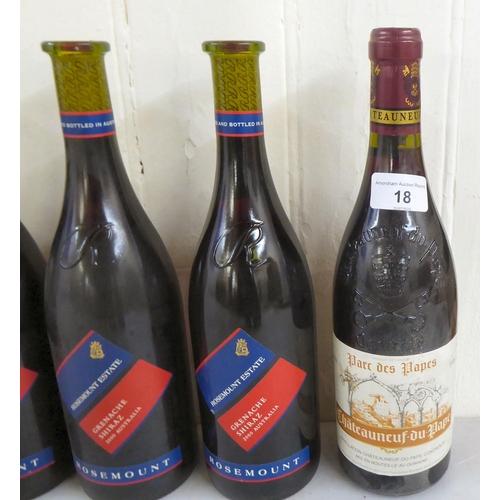 18 - Wines: to include a bottle of 1998 Chateauneuf-Du-Pape