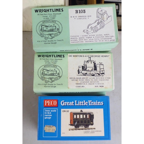 254 - 0 gauge and 7mm scale model railway accessories: to include a Wrightlines 40HP Fowler-Marshall 4wD; ... 