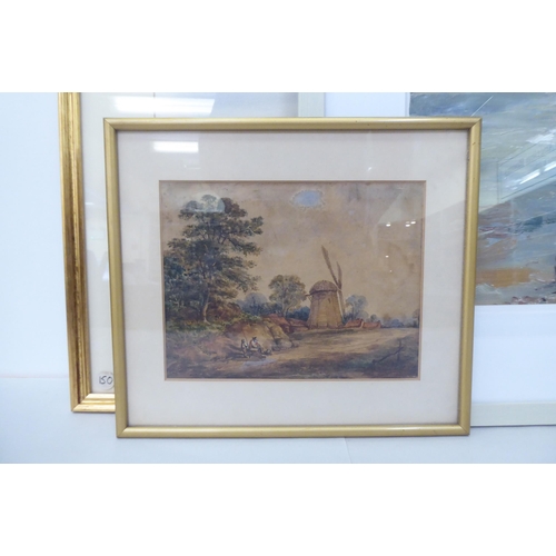 264 - Pictures: to include Tuemg Pattie - a Sussex beach scene  oil on board  bears a signature&... 