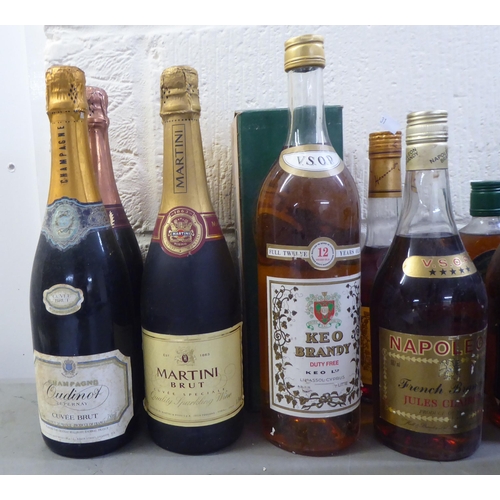 31 - Wines and spirits: to include a bottle of Napoleon Brandy