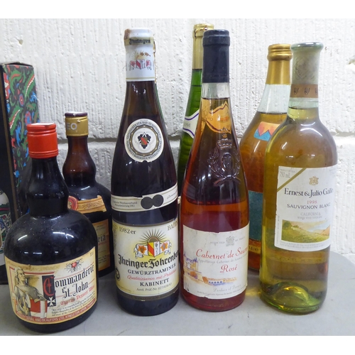 31 - Wines and spirits: to include a bottle of Napoleon Brandy