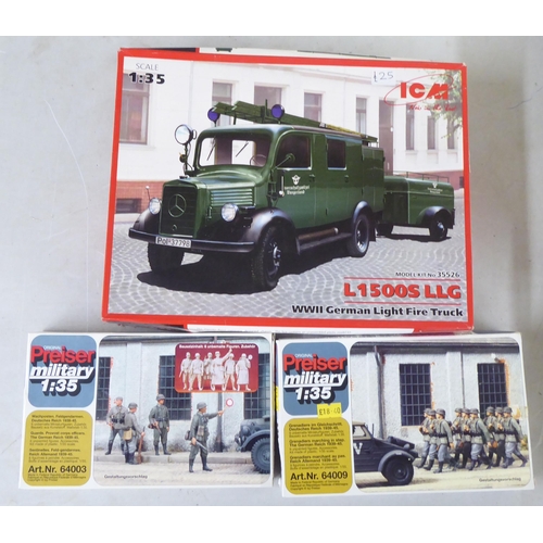 43 - 1/35 scale model kits: to include a Chevrolet 15CWT by Italeri; and a Mk.III Valentine II by Mini Ar... 