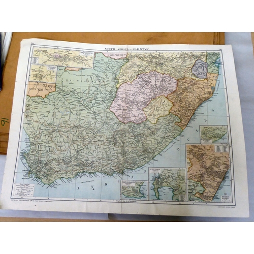 49 - Printed ephemera: to include unframed Ordnance survey maps; and assorted railway maps