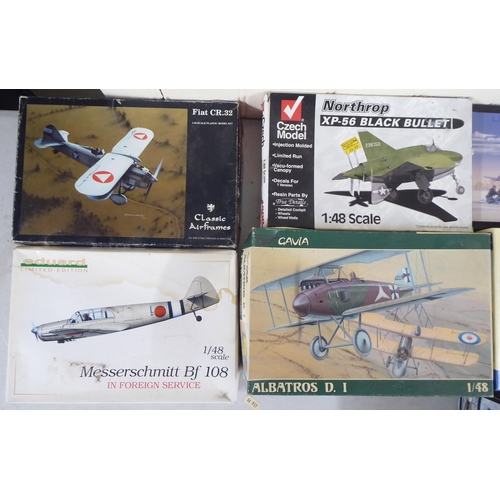 51 - 1/48 scale model kits: to include a Hawker Hurricane Mk.1 by Airfix; and a VW 82 Kubelwagen by Tonda... 