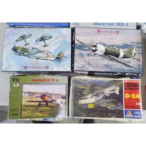 51 - 1/48 scale model kits: to include a Hawker Hurricane Mk.1 by Airfix; and a VW 82 Kubelwagen by Tonda... 