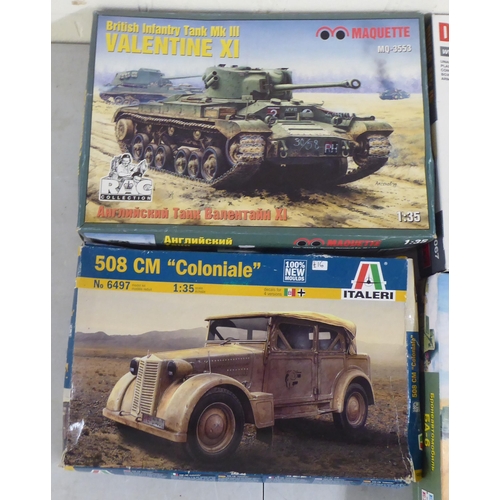 57 - 1/35 scale model kits: to include a Kubelwagen Type 82 by Tamiya; and a Dingo Mk 1b by Mini Art ... 