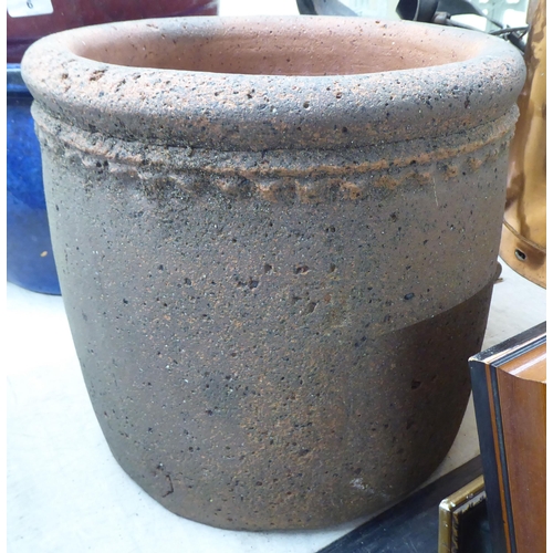 6 - Garden pots: to include a blue glazed stoneware example  11