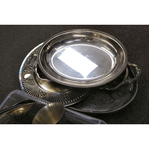 60 - Metalware: to include a silver plated entrée dish and cover  12