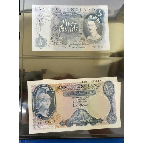 86 - An uncollated collection of British and foreign banknotes: to include Elizabeth II £5, £... 