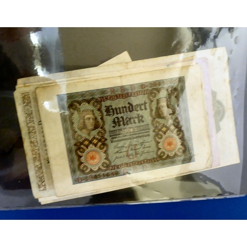 86 - An uncollated collection of British and foreign banknotes: to include Elizabeth II £5, £... 