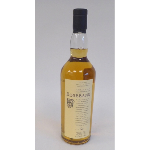 115 - A bottle of 70cl Rosebank, Lowland, 12 year old single Malt Scotch Whisky