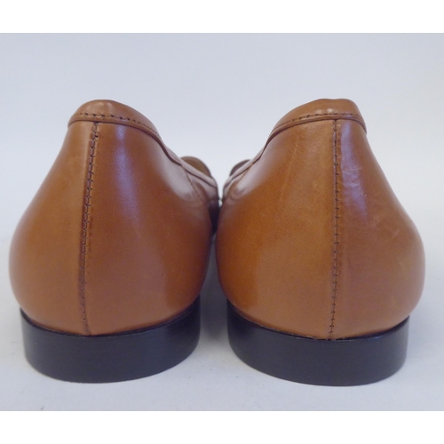 197 - A pair of lady's Bally tan hide shoes  size 4