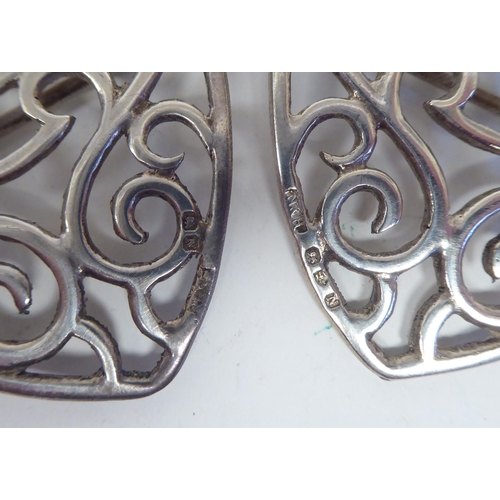 199 - Silver and white metal collectables: to include a two-part belt buckle  Chester 1896