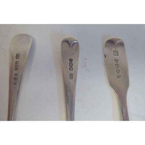 209 - Silver teaspoons  various patterns & marks