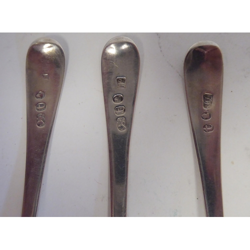 214 - Silver teaspoons  various patterns & marks