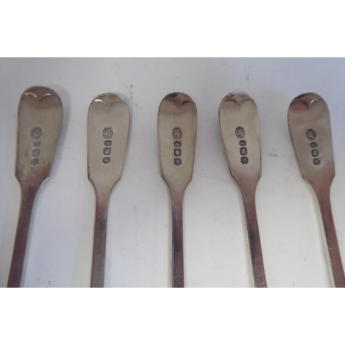 214 - Silver teaspoons  various patterns & marks