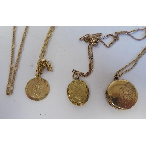 229 - 9ct gold jewellery and yellow metal items of personal ornament: to include a tie pin