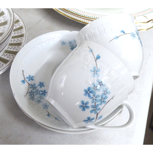 252 - Variously patterned china tableware: to include Royal Crown Derby; Royal Doulton; and Susie Cooper