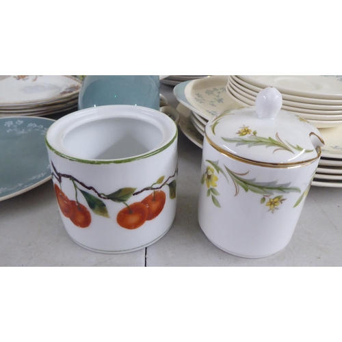 252 - Variously patterned china tableware: to include Royal Crown Derby; Royal Doulton; and Susie Cooper