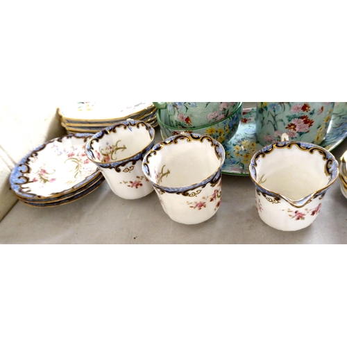 252 - Variously patterned china tableware: to include Royal Crown Derby; Royal Doulton; and Susie Cooper