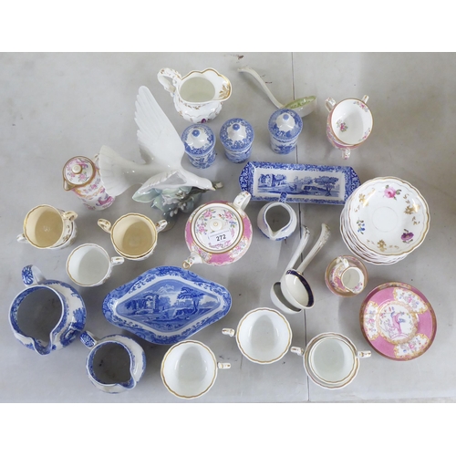 272 - Ceramics: to include a Minton china teapot, decorated with pink flora