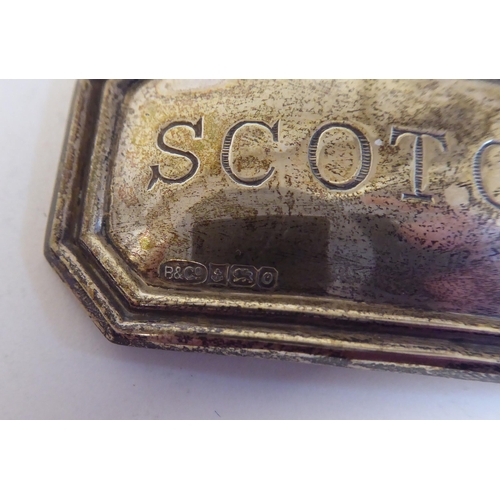 273 - Silver and white metal collectables: to include a Scotch decanter label  Birmingham 1988