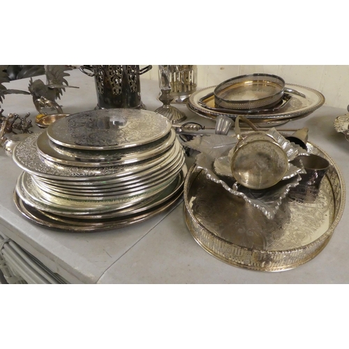 277 - Silver plated tableware: to include two bottle coasters