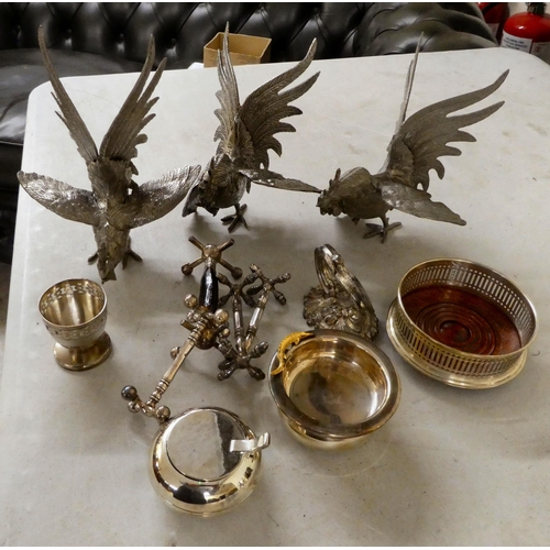 277 - Silver plated tableware: to include two bottle coasters