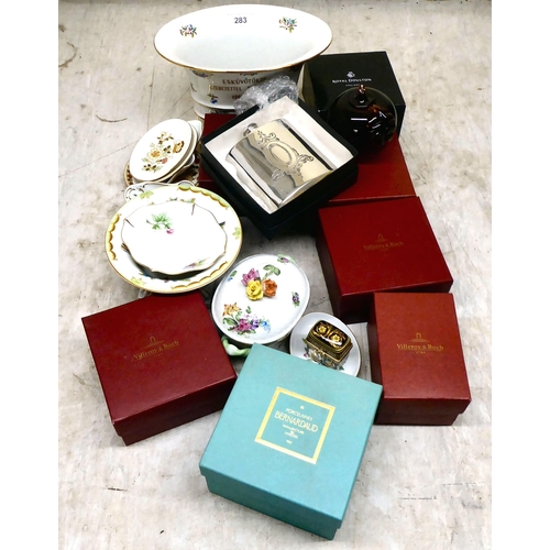 283 - Herend, Zslnay Pecs, Villeroy & Boch and other collectables and giftware, some in original boxes