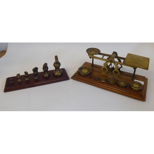 36 - Late 19thC S.Mordan & Co brass balance scales, incorporating engraved contemporary ratios, on a ... 