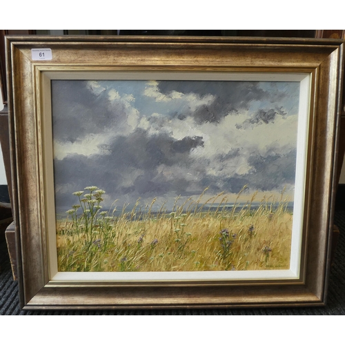 61 - Brian Bennett - 'Approaching Storm'  oil on canvas  bears a signature & again verso&nb... 