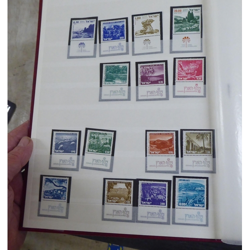 105 - A miscellany of postage stamps, mainly unused: to include issues for Israel, The Channel Islands and... 