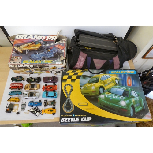 123 - Scalextric collectables  comprising cars, controller and track (completeness not guaranteed) ... 