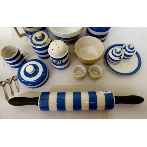 125 - T G Green china Cornishware: to include a rolling pin