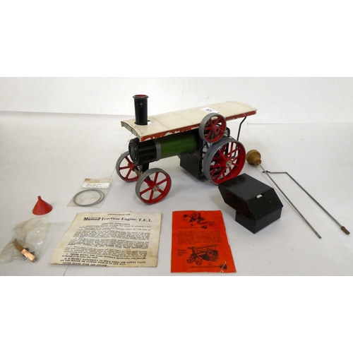 128 - A Mamod diecast live steam model tractor  9