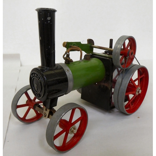 128 - A Mamod diecast live steam model tractor  9