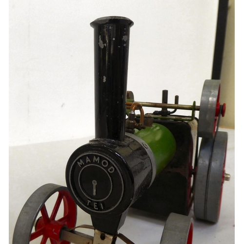 128 - A Mamod diecast live steam model tractor  9