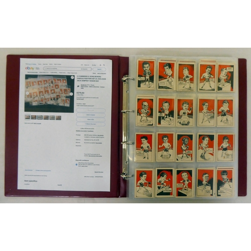 140 - Cigarette cards: to include a set by D.Cummings & Sons 'Boxers and Famous Fighters'