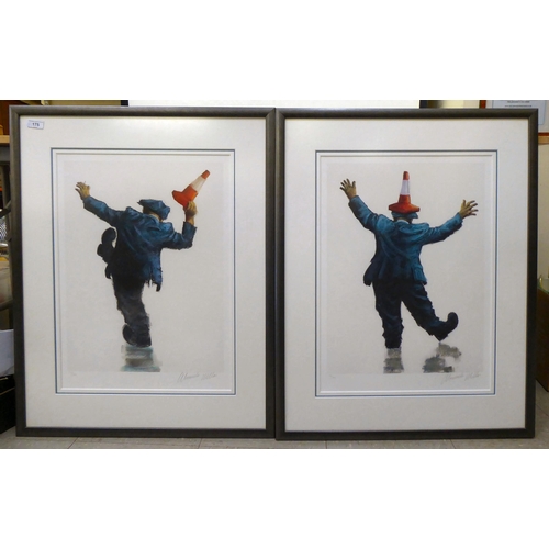 175 - After Alexander Millar - 'Lord of the Dance'; and 'King of the Road'  Limited Edition coloured print... 