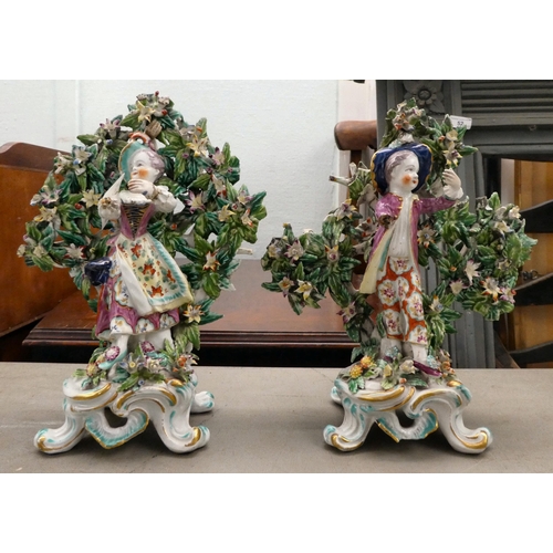 325 - 19thC and later ceramics: to include European porcelain figures; and two Staffordshire figures ... 