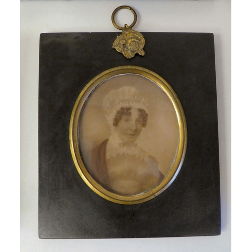 331 - 19thC and later framed silhouette pictures and printed portraits miniatures  all approx. 3