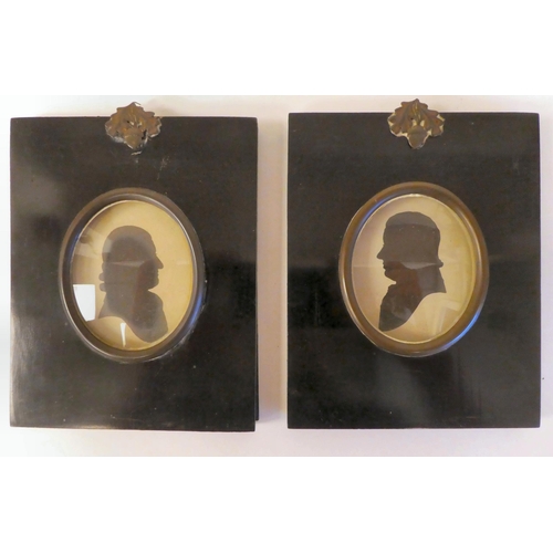 331 - 19thC and later framed silhouette pictures and printed portraits miniatures  all approx. 3