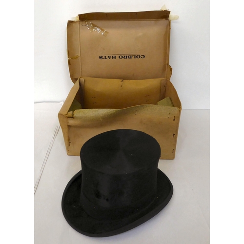 355 - An Alberts of London black silk top hat 